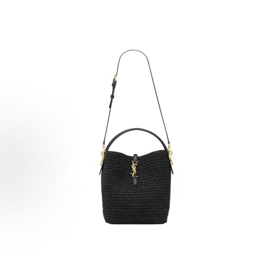 SAINT LAURENT brand logo adjustable and detachable shoulder strap, hand-held crossbody single-shoulder bag for women, black